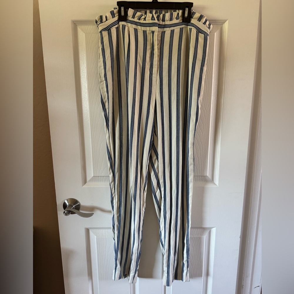 Express Striped High-Rise Ankle Pants Size 8